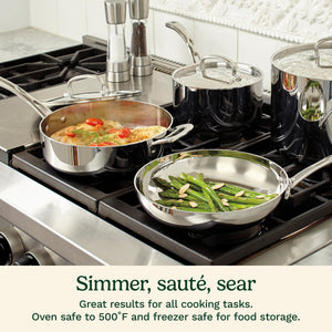 French Classic Tri-Ply Stainless Cookware 10-Piece Set in Stainless Steel