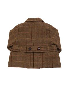 Sherlock Double Breasted Baby Jacket in Brown Tweed