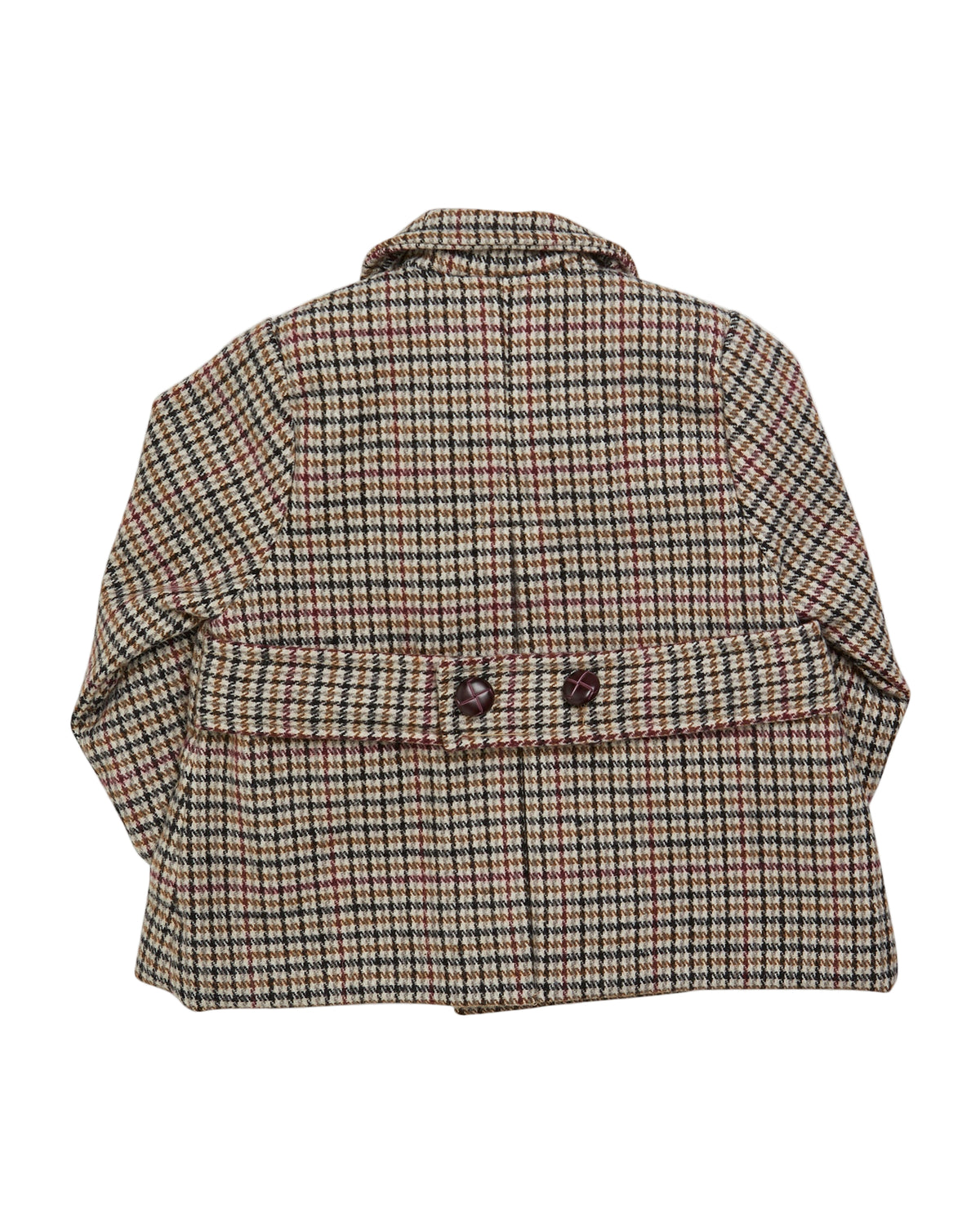 Back of Sherlock Baby Jacket Checked Tweed