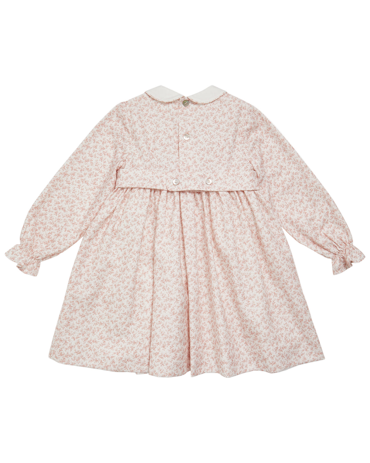 Pink floral dress on a white background