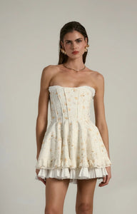 V. Chapman x Kristopher Brock Mallorca Dress in Orange Poppy Print