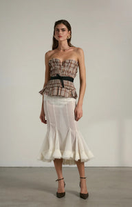 V. Chapman x Kristopher Brock Zapillo Skirt in Eggshell