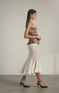 V. Chapman x Kristopher Brock Zapillo Skirt in Eggshell