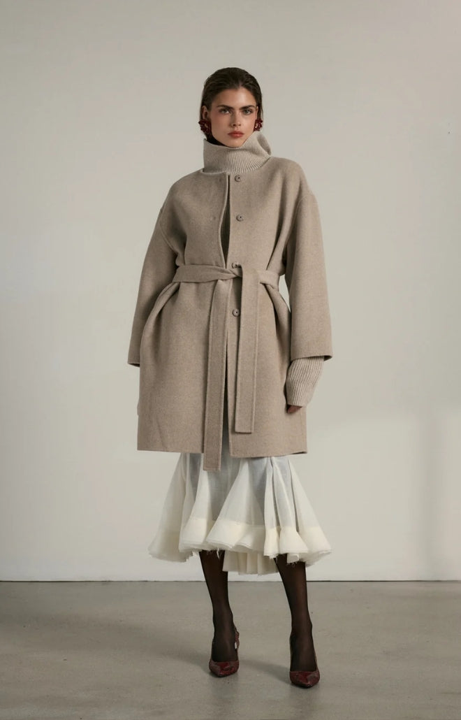 V. Chapman x Kristopher Brock Campos Coat in Oatmeal