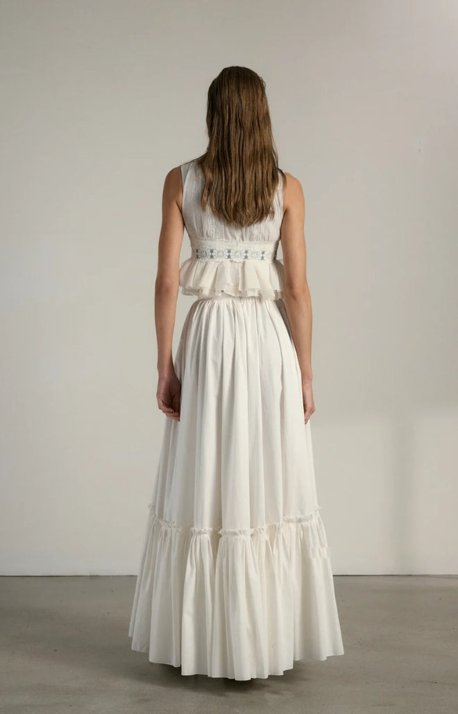 V. Chapman x Kristopher Brock Almeria Top in Eggshell