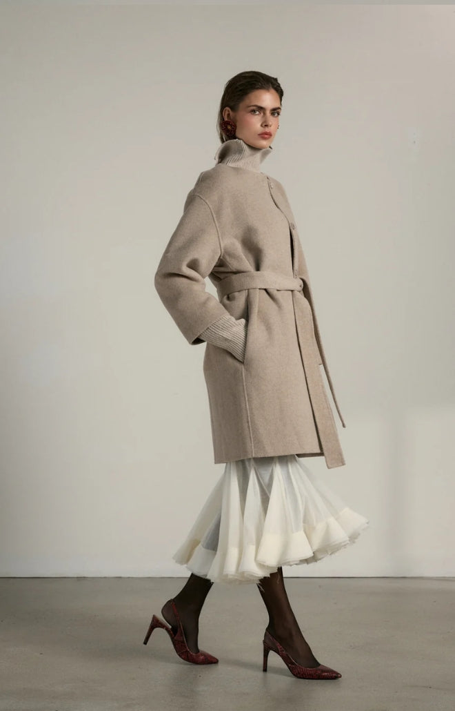 V. Chapman x Kristopher Brock Campos Coat in Oatmeal