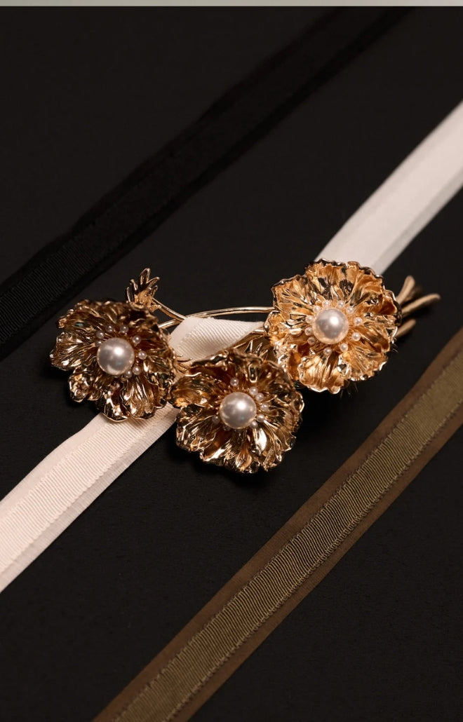 V. Chapman x Kristopher Brock Poppy Buckle in Gold