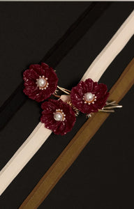 V. Chapman x Kristopher Brock Poppy Buckle in Dark Red