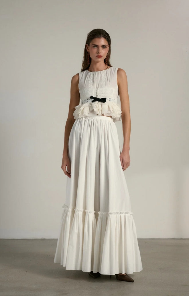 V. Chapman x Kristopher Brock Almeria Top in Eggshell