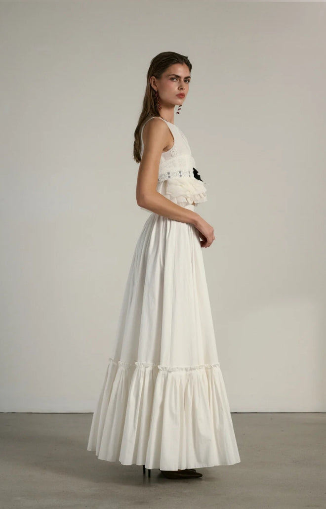 V. Chapman x Kristopher Brock San Sebastian Skirt in White