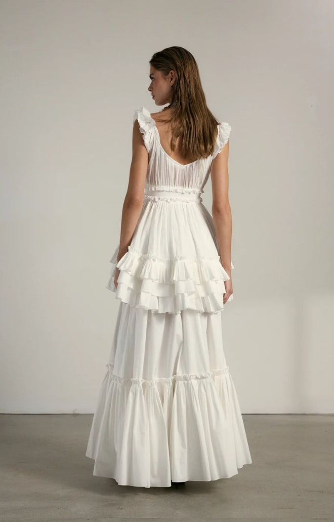 V. Chapman x Kristopher Brock Andalusia Dress in White