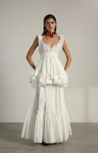 V. Chapman x Kristopher Brock Andalusia Dress in White
