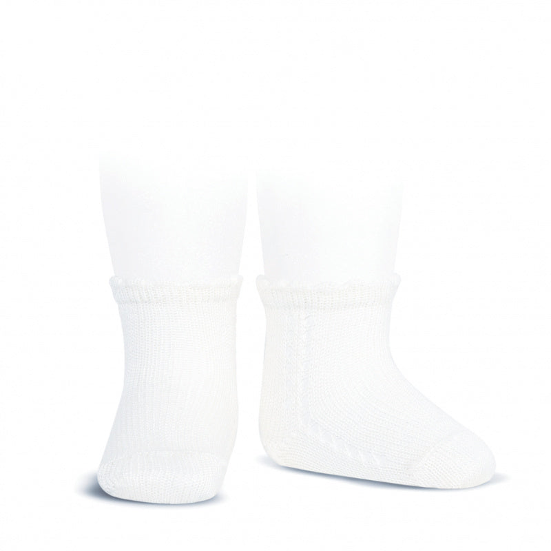 Condor® Crochet Ankle Sock - White