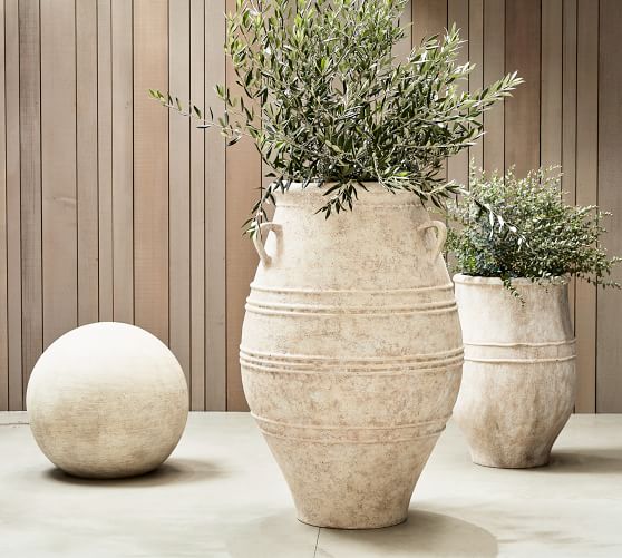 Sienna Fiber Stone Outdoor Planter