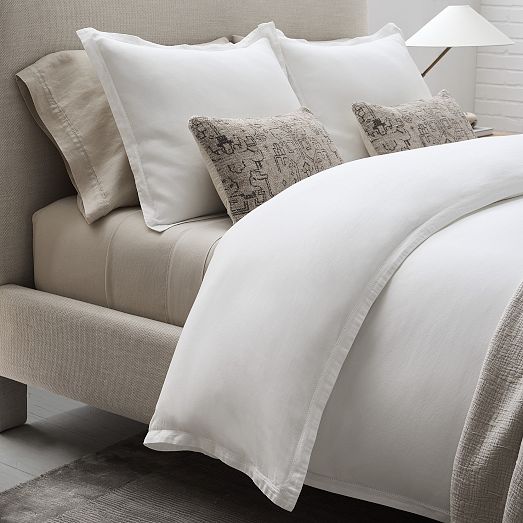 Signature TENCEL™ Linen Duvet Cover & 2 Shams, White