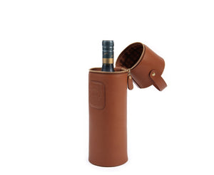 Single Wine Carrier | Vintage Chestnut Leather - Ghurka