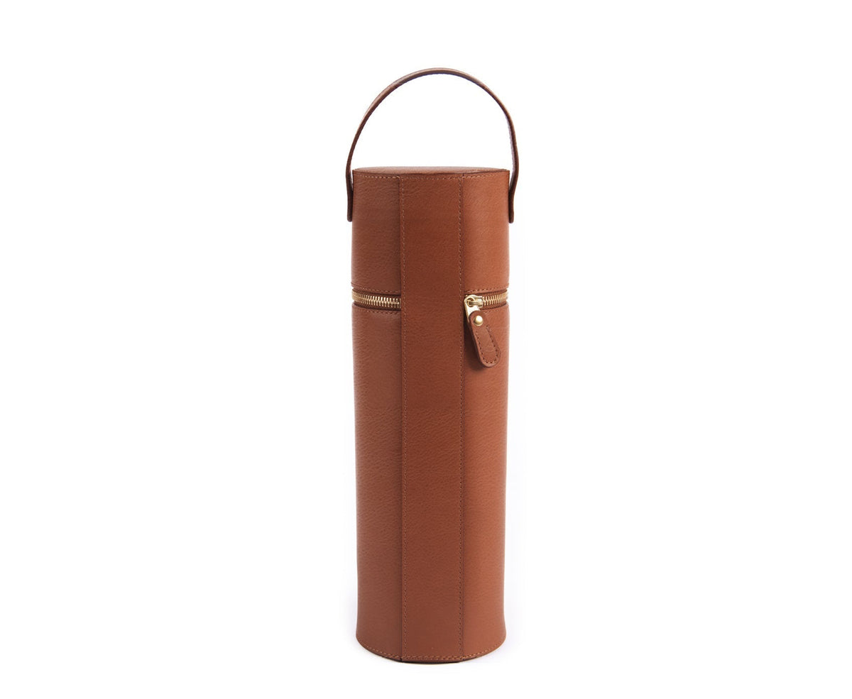 Single Wine Carrier | Vintage Chestnut Leather - Ghurka