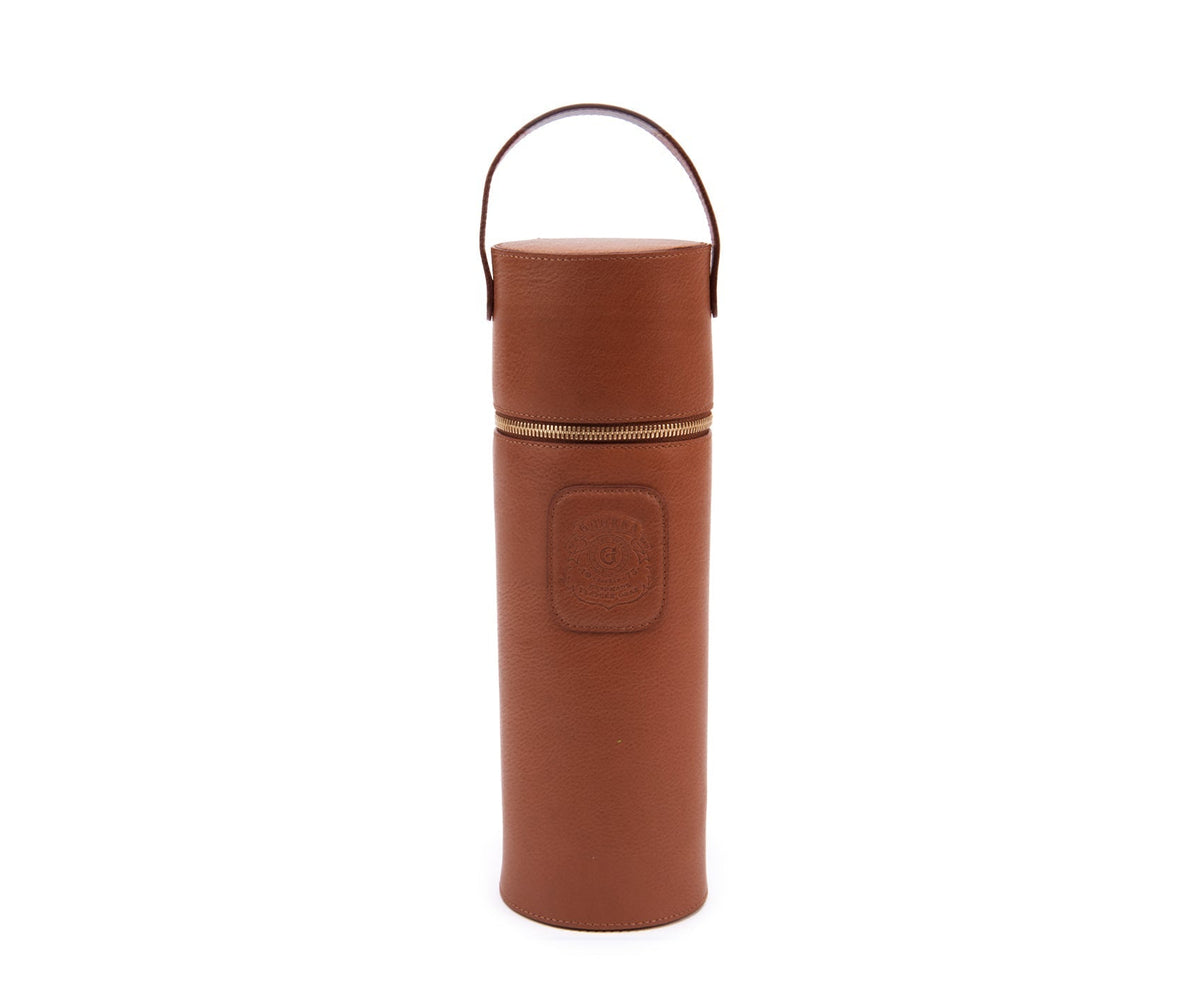 Single Wine Carrier | Vintage Chestnut Leather - Ghurka