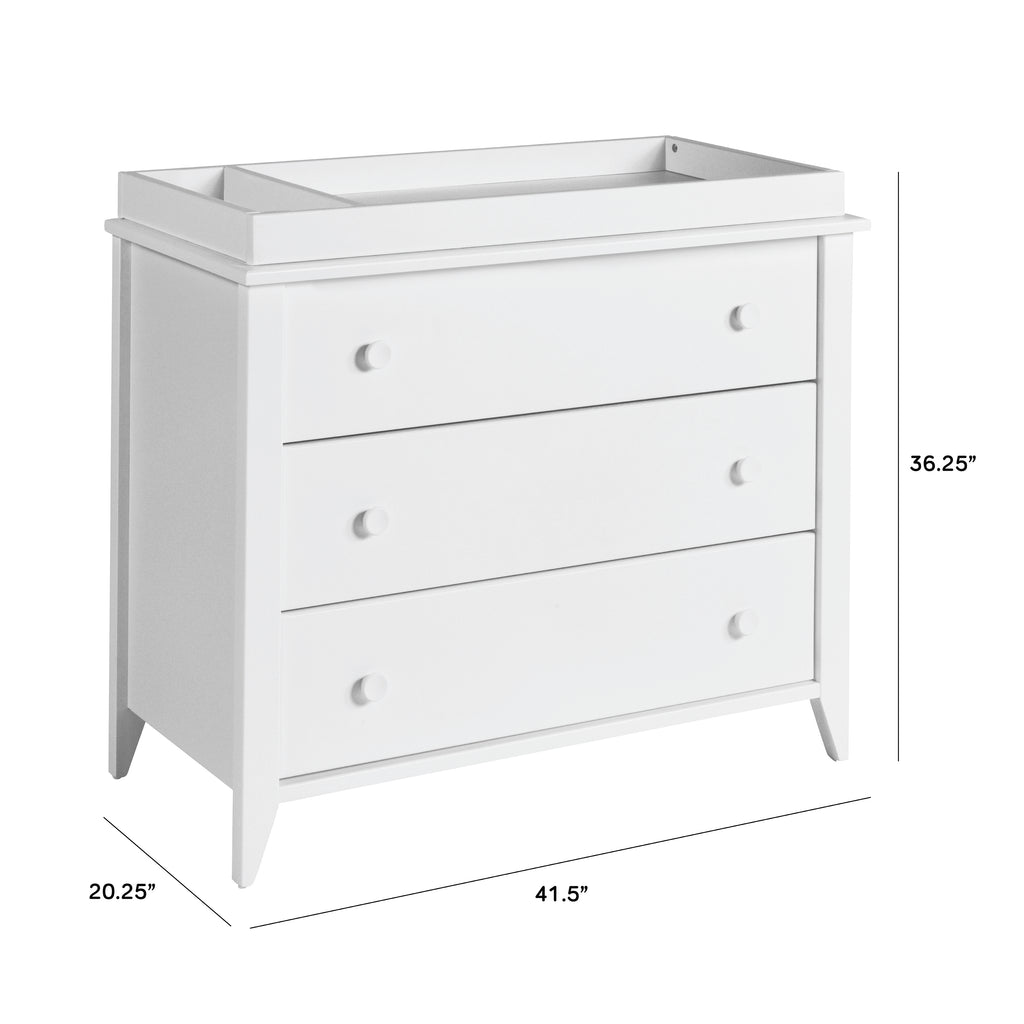 Sprout 3-Drawer Changer Dresser with Removable Changing Tray in White