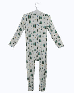 Ski Romper Pajamas Toddler PJs, Soft bamboo pajamas kids Strasburg