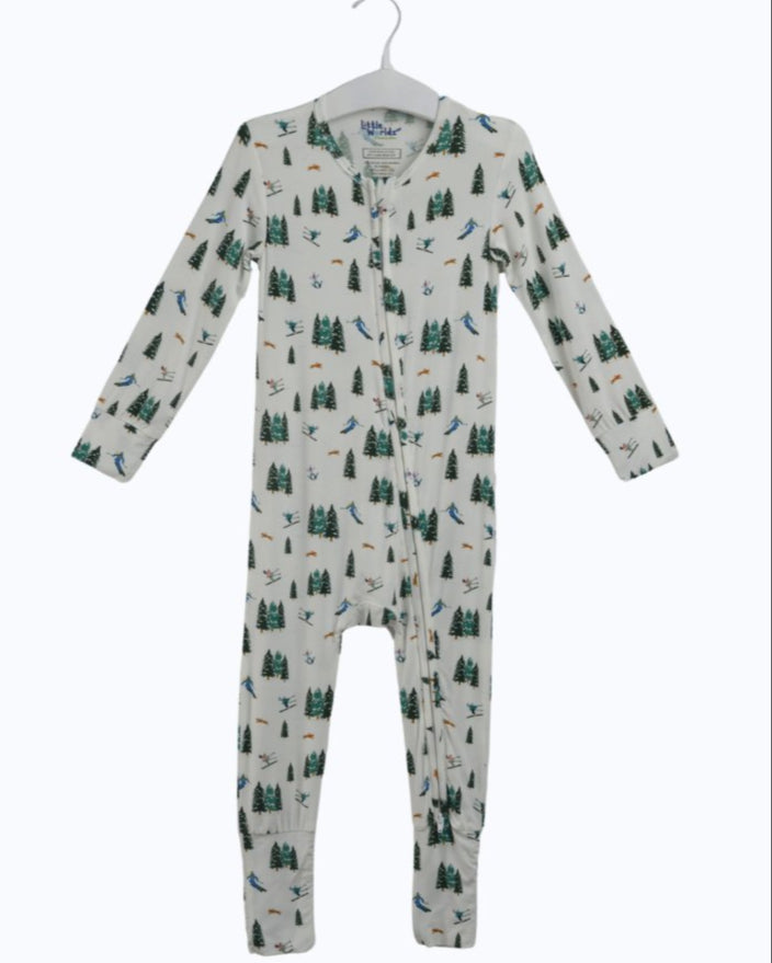 Ski Romper Pajamas Toddler PJs, Soft bamboo pajamas kids Strasburg