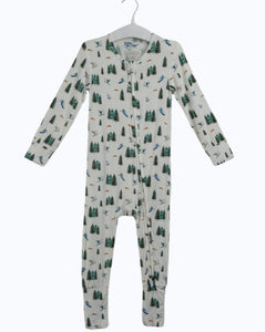 Ski Romper Pajamas Toddler PJs, Soft bamboo pajamas kids Strasburg