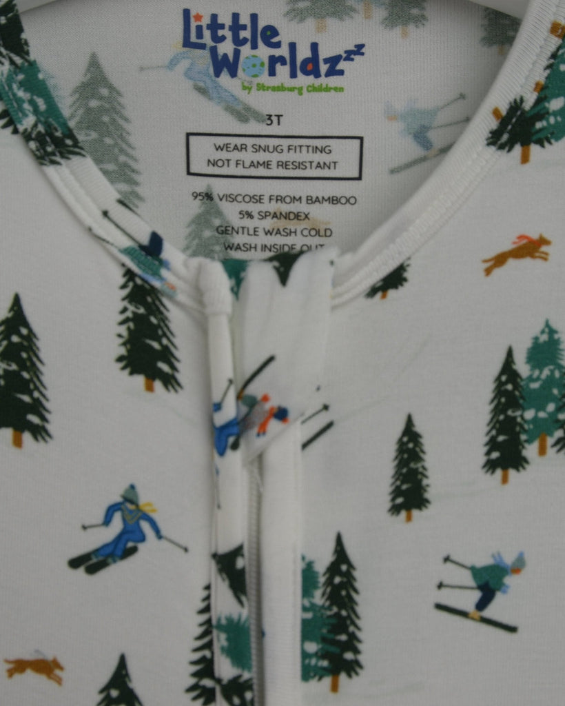 Ski Romper Pajamas Toddler PJs, Soft bamboo pajamas kids Strasburg
