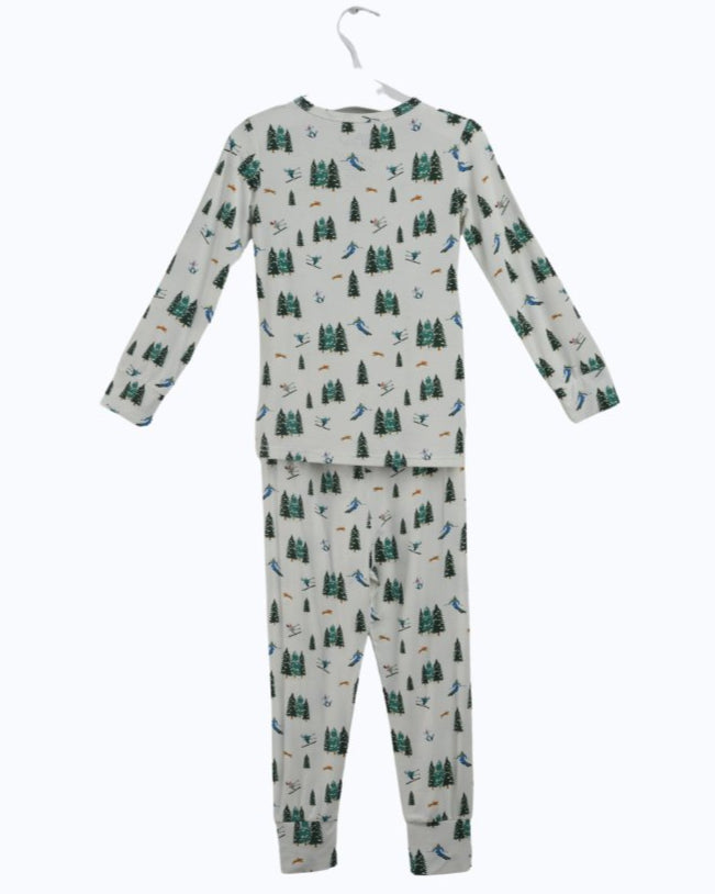 Ski Two Piece PJs, Bamboo Pajama Toddler, Pajama Set for Kids