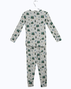 Ski Two Piece PJs, Bamboo Pajama Toddler, Pajama Set for Kids