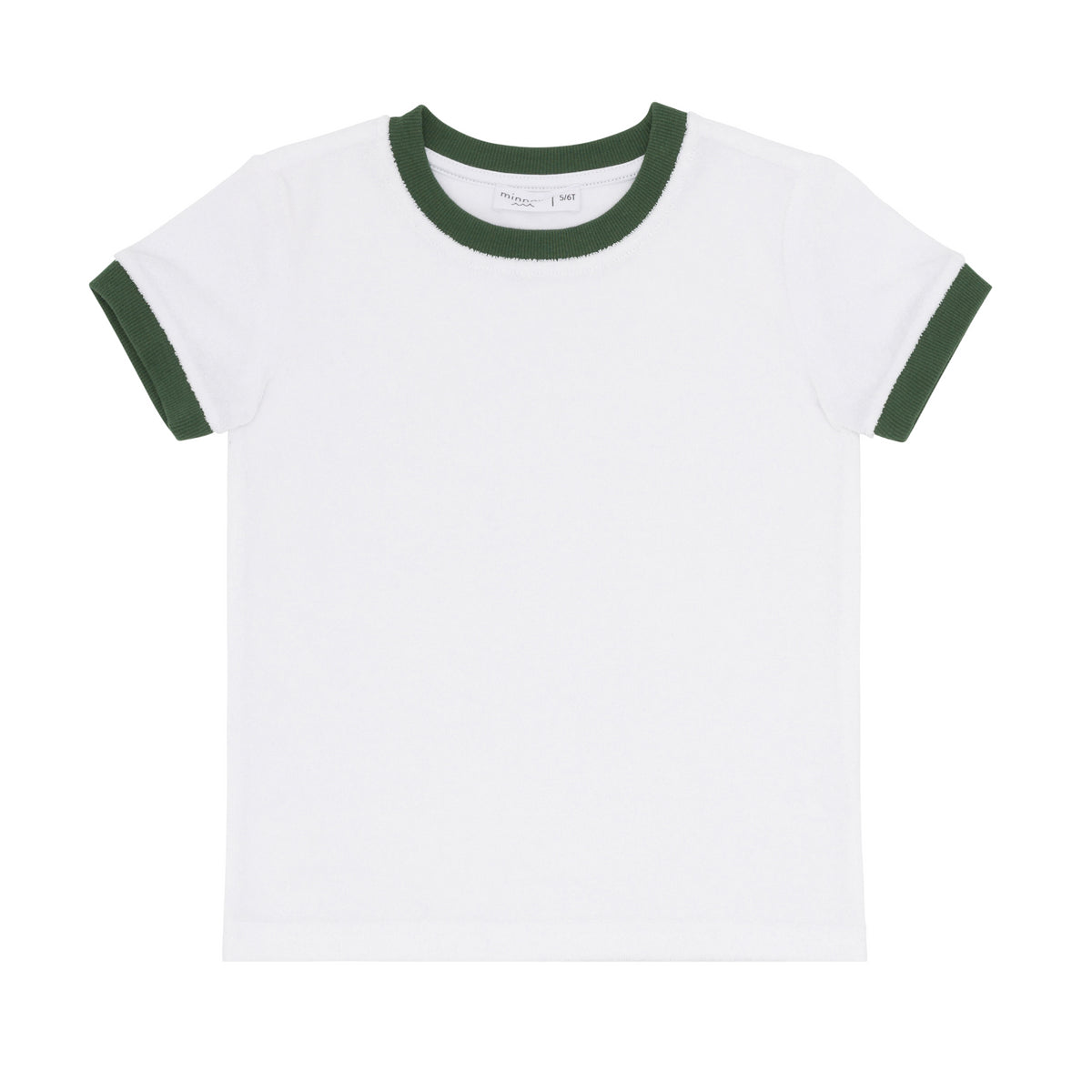 Unisex White French Terry Ringer Tee