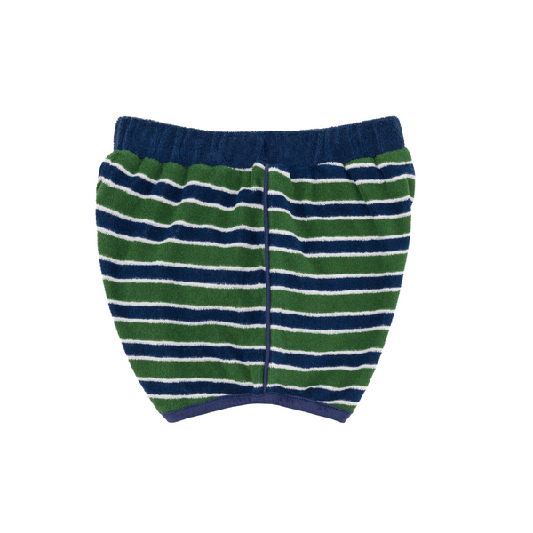 Girls Evergreen Stripe French Terry Bloomer Short | Over The Moon
