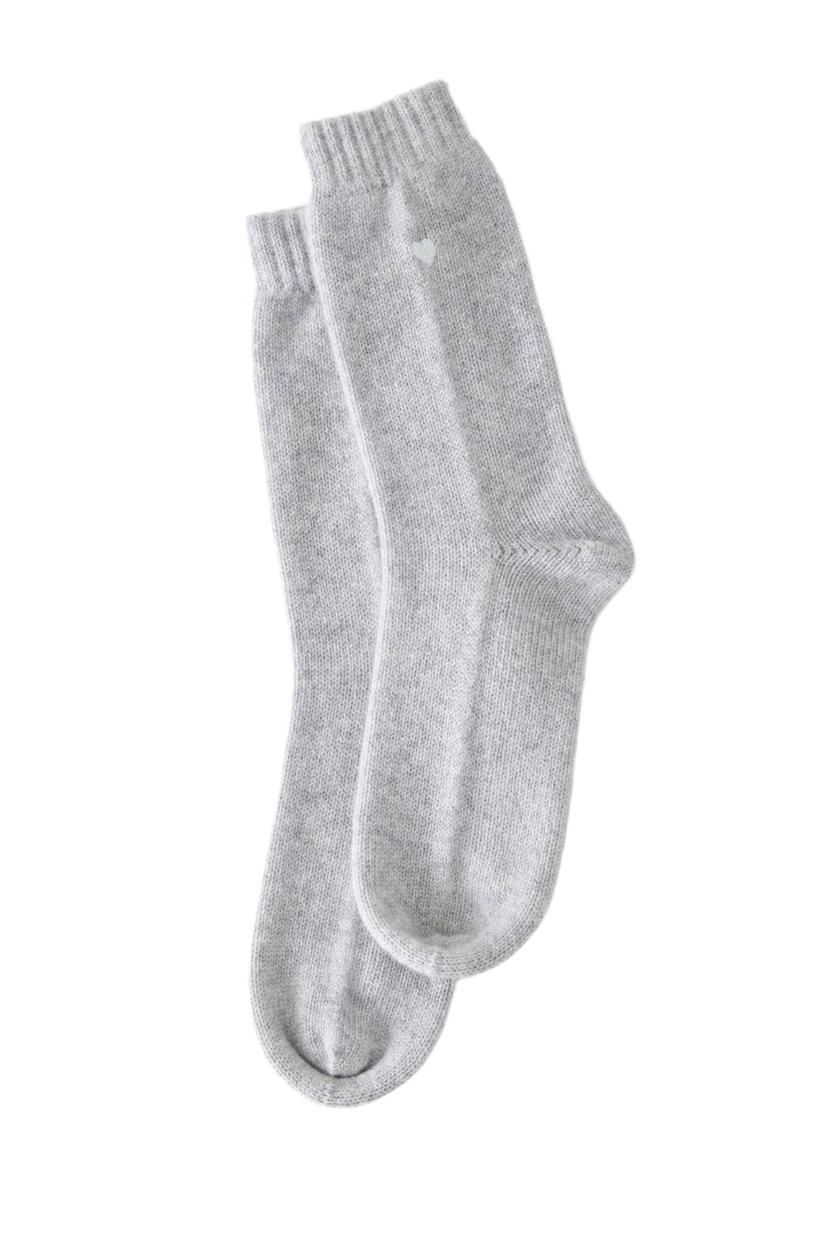Sleeping Socks Heart in Sterling