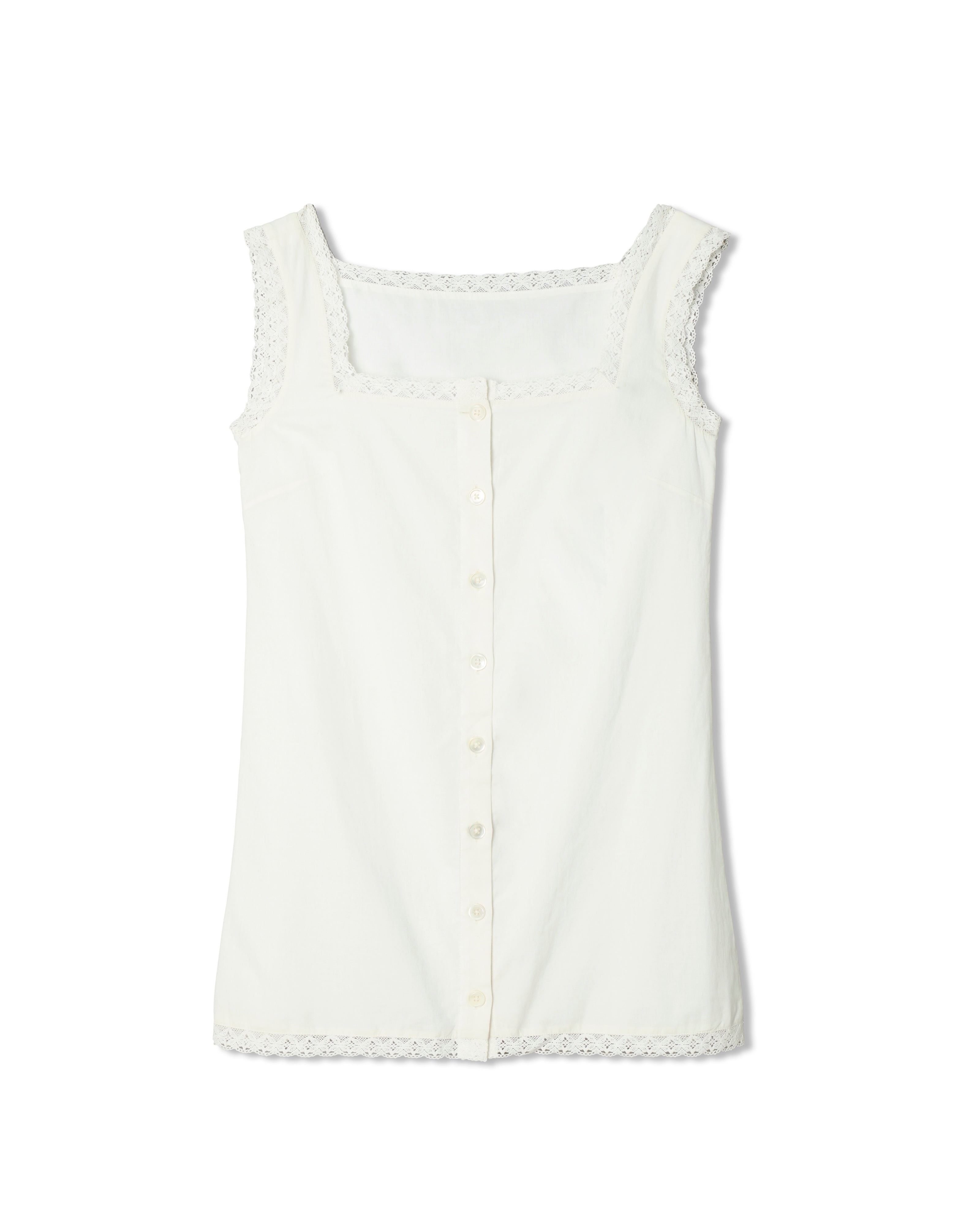 kinderbrook sleeveless dress in white