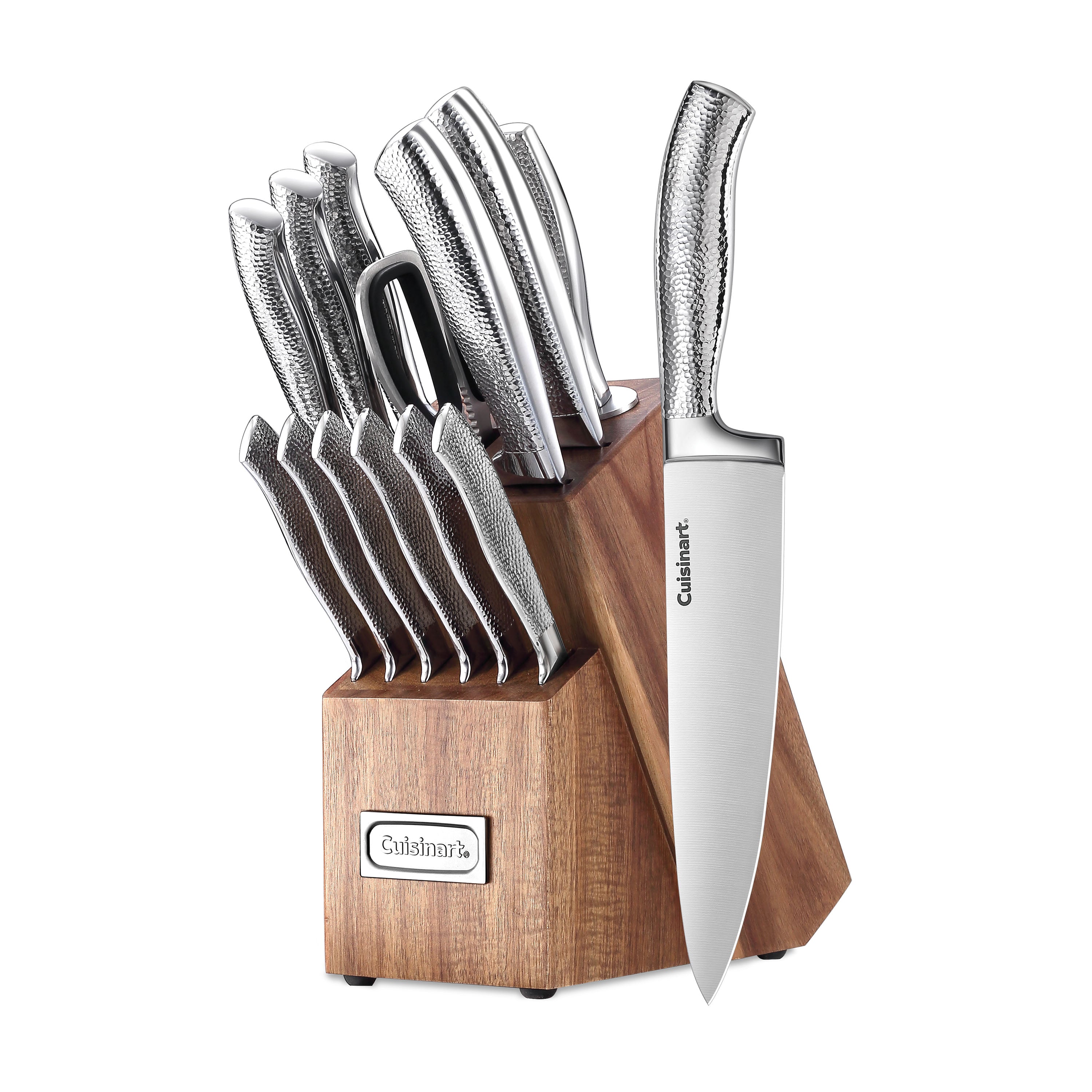 15-Piece Stainless Steel Cutlery Block Set in Stainless Steel