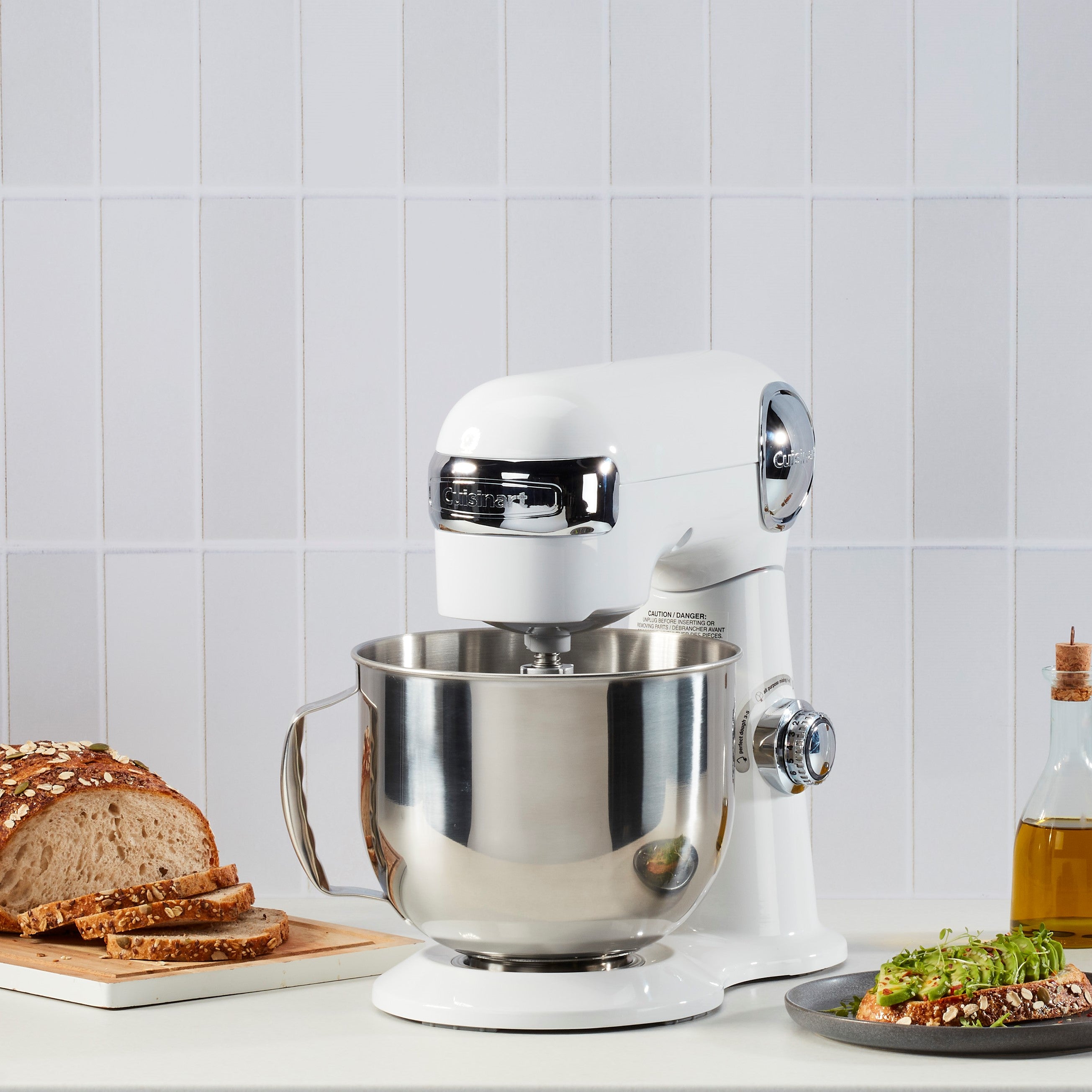 5.5-Quart Stand Mixer in White Linen