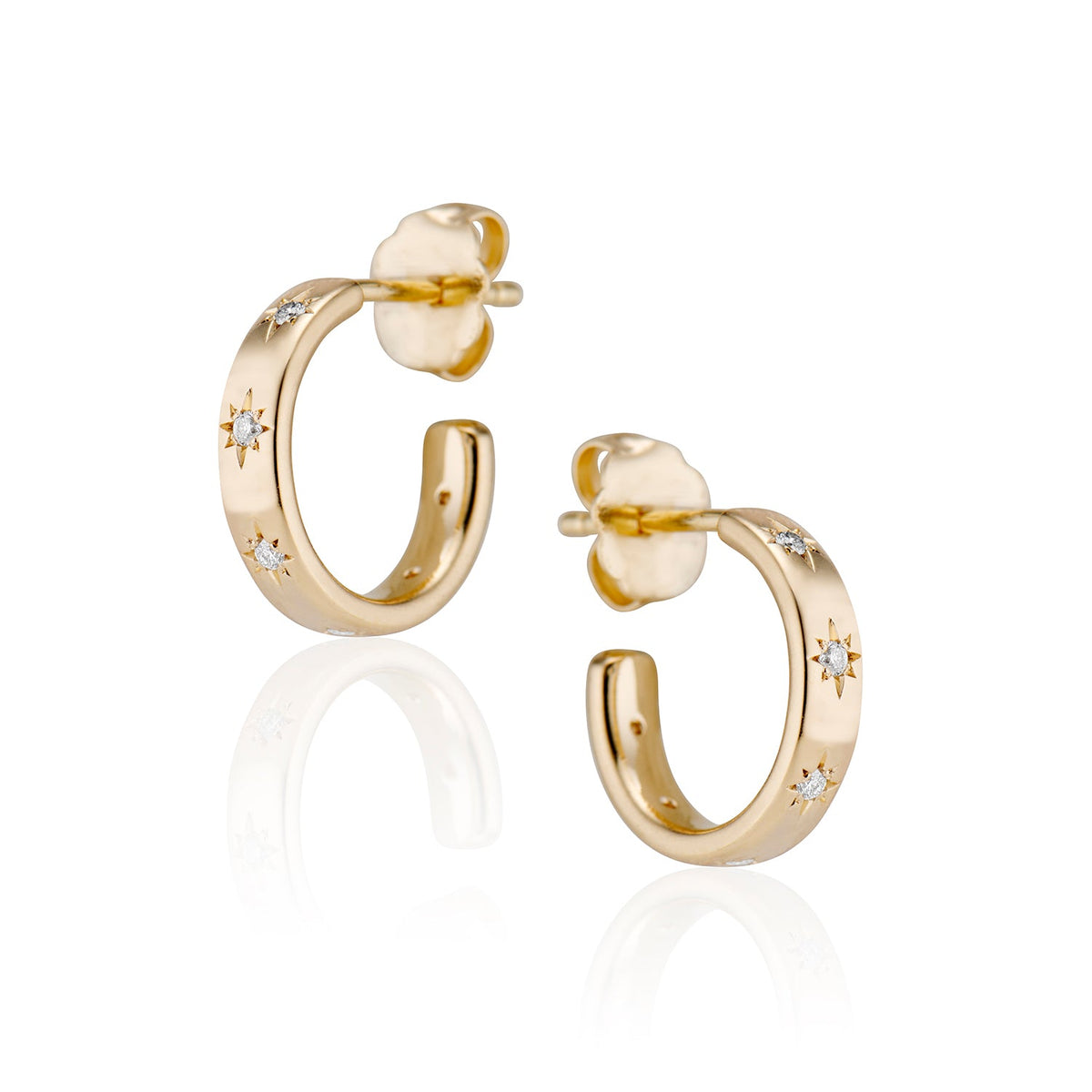 Petite Diamond Star Eternity Hoops