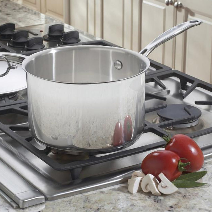 Chef's Classic® Collection 4 Quart Saucepan with Cover in Stainless Steel