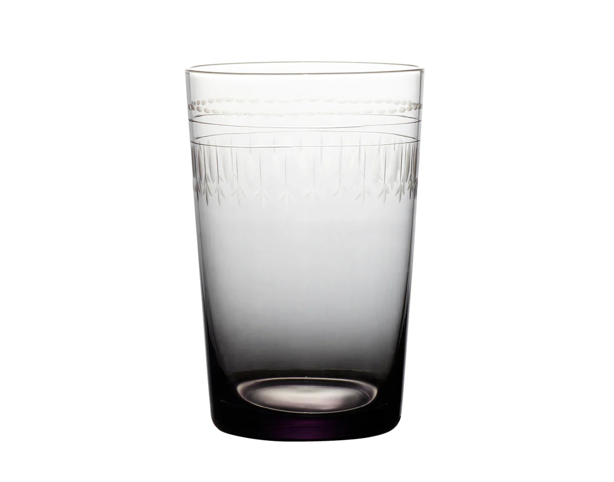 Smoky Tumblers With Ovals Design, Set of 4