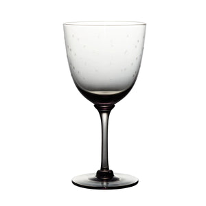 Smoky Wine Glasses With Stars Design, Set of 4