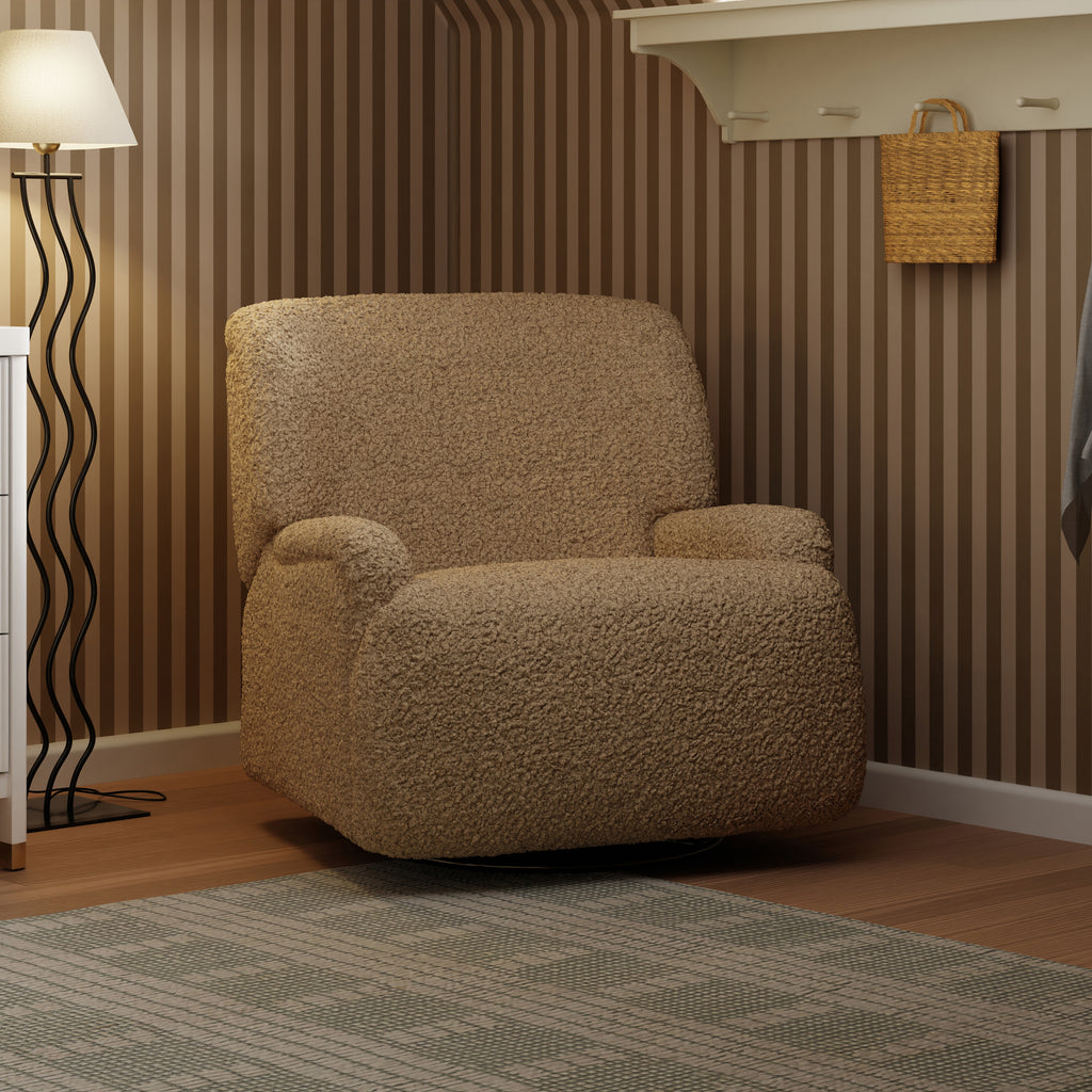 Winslow Extra Wide Recliner and Swivel Glider in Cortado Shearling