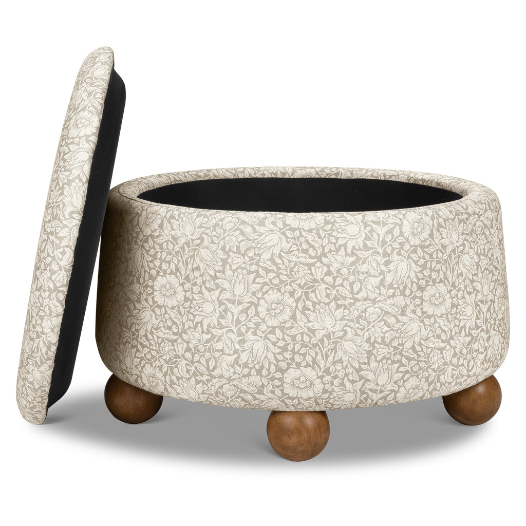 Morris & Co. x Namesake Tuffet Storage Ottoman Mallow in Ash