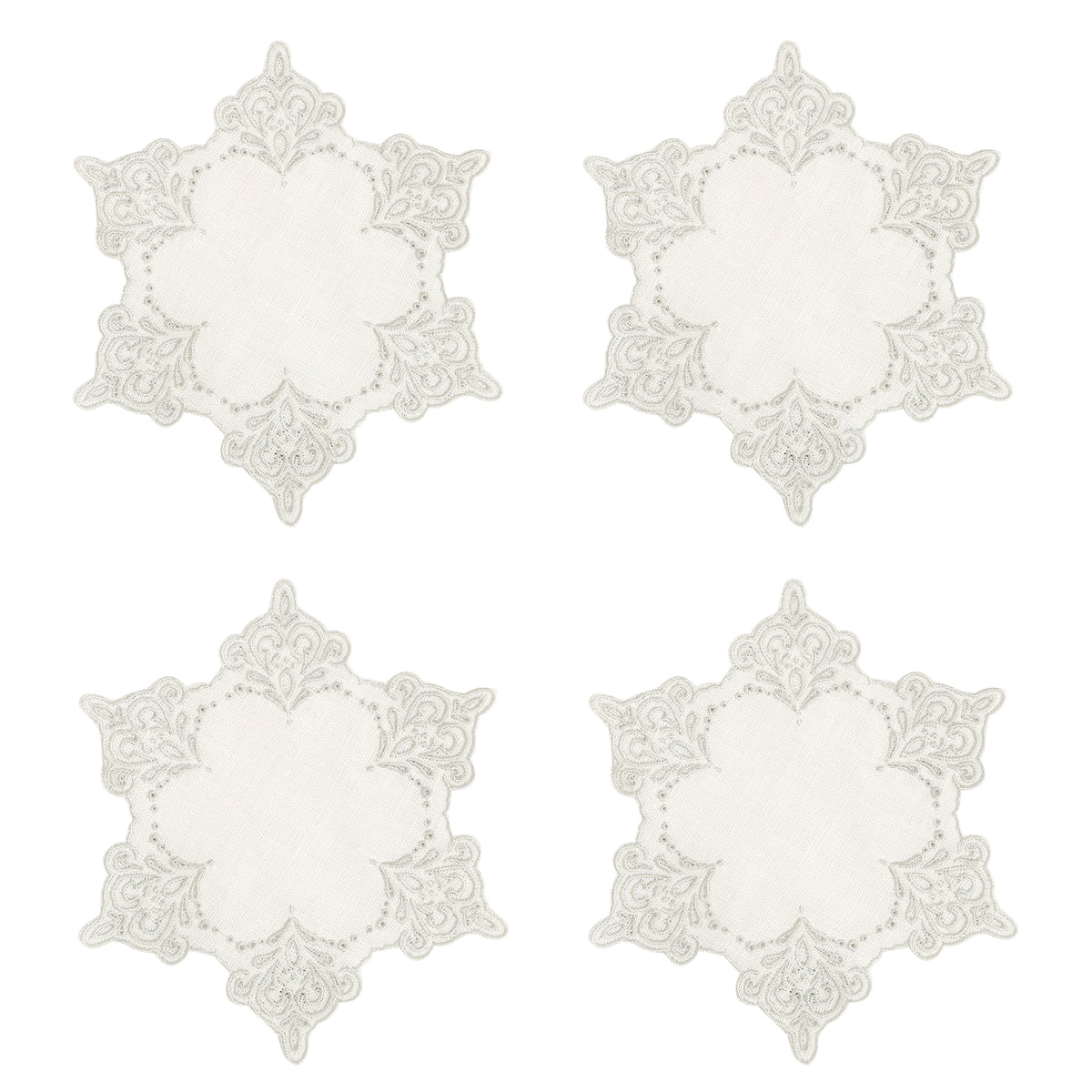 Snowflake Cocktail Napkins (4) snowflake Chefanie 