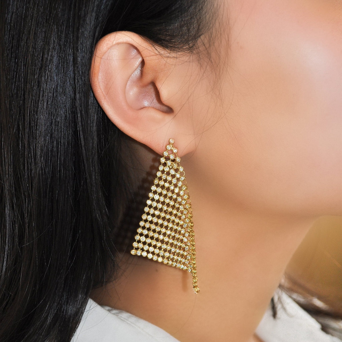 Soie Diamond Earrings - Jewelry - RUCHI New York