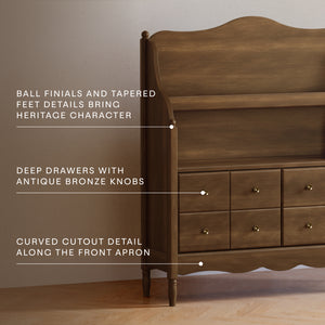 Liberty Library Hutch in Natural Walnut