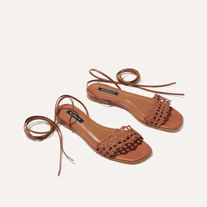 The Soleil Sandal in Saddle Leather
