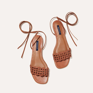 The Soleil Sandal in Saddle Leather