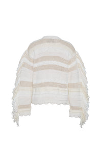 Marathi Crewneck in Cream Stripe