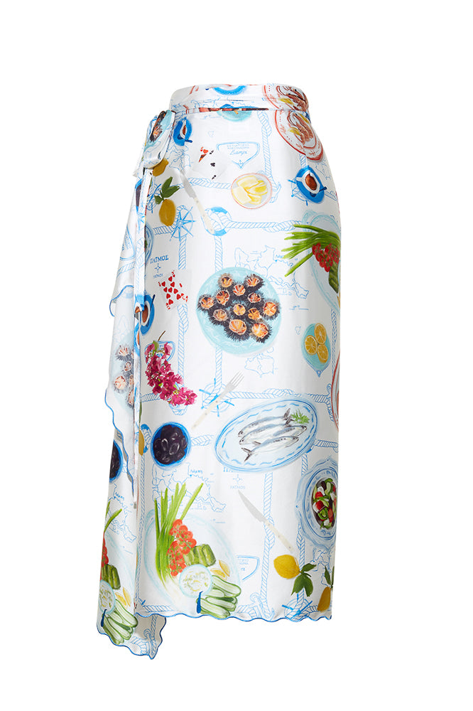 Lampi Wrap Skirt in Lunch