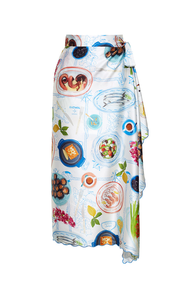 Lampi Wrap Skirt in Lunch