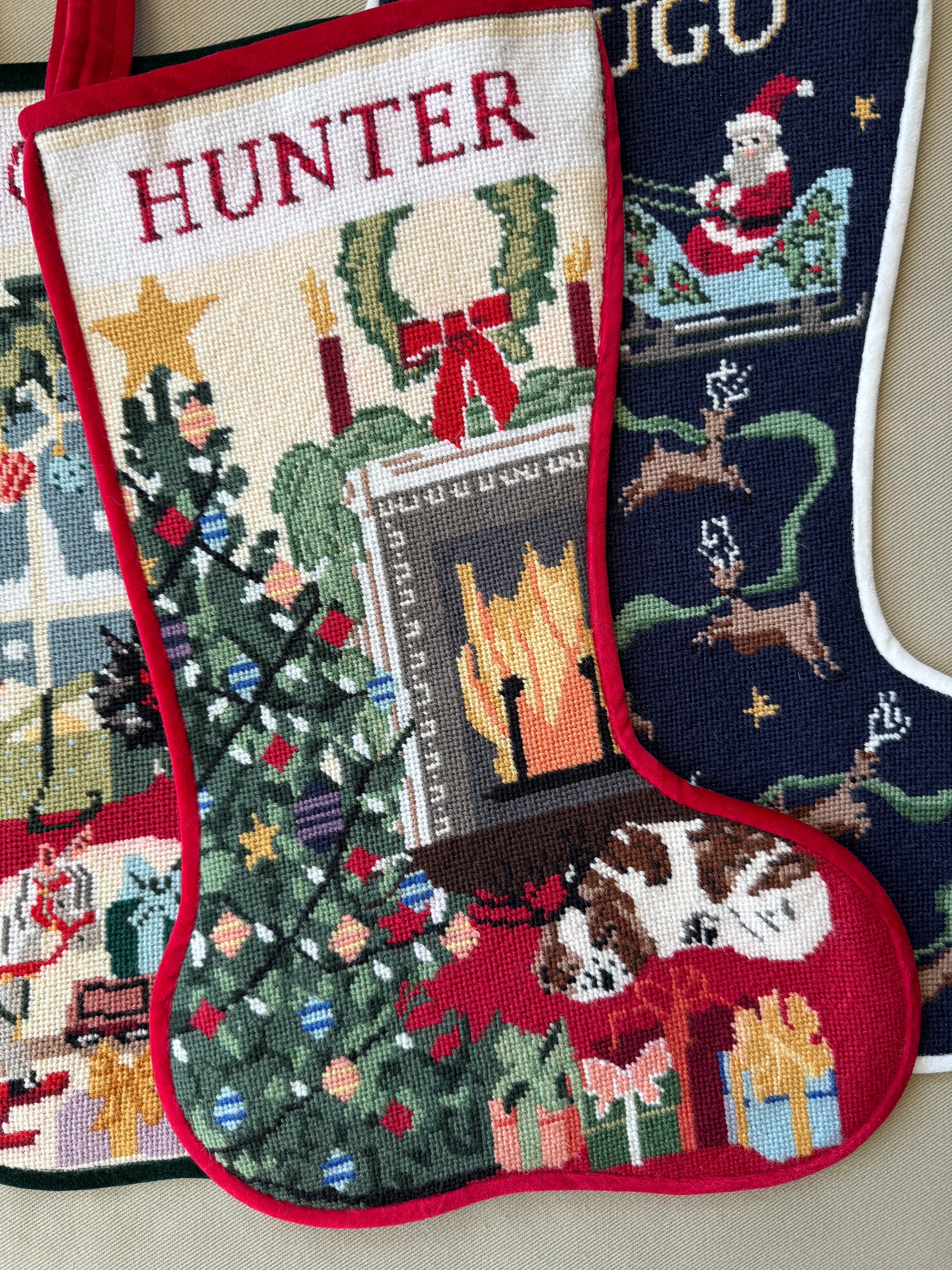 Cozy Hearth Stitched Stocking